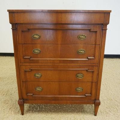 1234	JOHN STUART 5 DRAWER WALNUT HIGH CHEST, APPROXIMATELY 38 IN X 19 IN X 49 IN H

