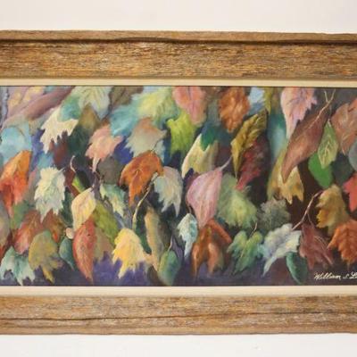 1297	WILLIAM STODDARD LOUGHRAN OIL ON BOARD *LEAFS* APPROXIMATELY 27 IN X 47 IN
