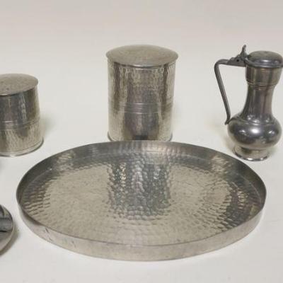 1060	LOT OF ASSORTED PEWTER ITEMS
