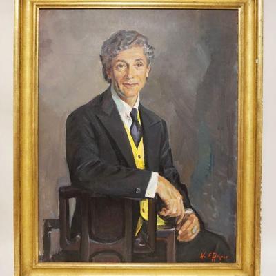 1299	OIL PAINTING ON CANVAS WM F DRAPER, PORTRAIT, ARTIST SIGNED, APPROXIMATELY 36 IN X 45 IN
