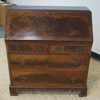 1216	ENGLISH SECRETARY DESK, APPROXIMATELY 47 IN X 20 IN X 40 IN H
