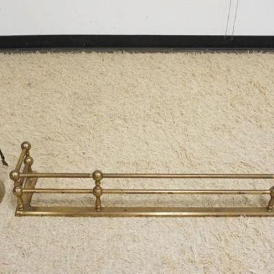 1249	LOT OF BRASS FIREPLACE TOOLS & FIRE FENDER
