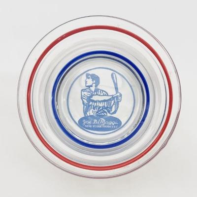 4â€ Joe DiMaggio plate w/ red, white and blue stripes.