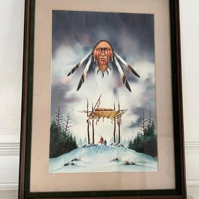 Watercolor  by well-known Native American artist, Art Menchego
