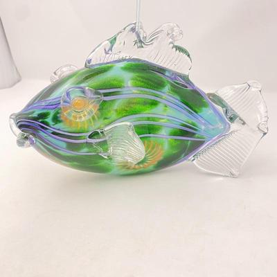  Hand Blown Iridescent Art Glass Tropical Fish by Jon Bush Studio Glass