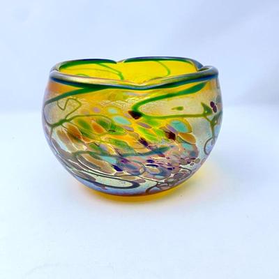  Hand Blown Iridescent Art Glass Vessels by Jon Bush Studio Glass