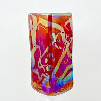  Hand Blown Iridescent Art Glass Vessels by Jon Bush Studio Glass