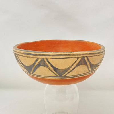 Native American Mary Edna Tenorio Pottery Santo Domingo Pueblo Bowl