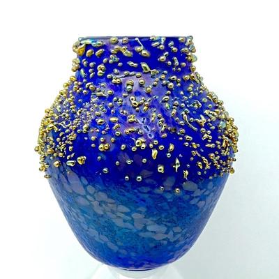  Hand Blown Iridescent Art Glass Vessels by Jon Bush Studio Glass