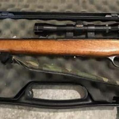 THIS ITEM ONLY AVAILABLE NOW FOR PRE-SALE Mossberg 22 Long Rifle Model 350-KC w/ Scope, Wear Mark On Barrel ($250)