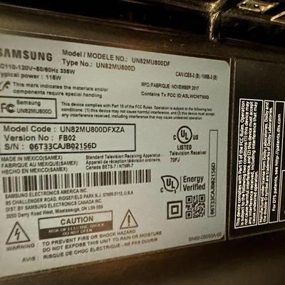 THIS ITEM ONLY AVAILABLE NOW FOR PRE-SALE - Samsung 82" Flat Screen Smart TV ($850)