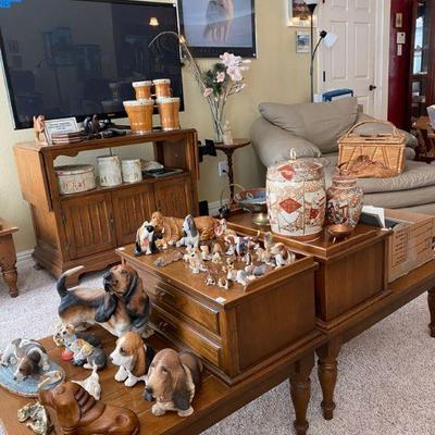 Basset Hound collection, Antique Satsuma vases from JapanS