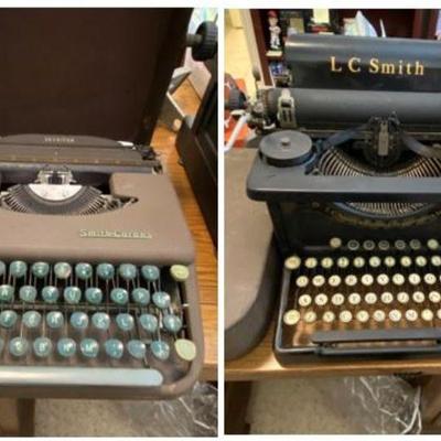 Vintage Smith-Corona and Antique L.C. Smith typewriters