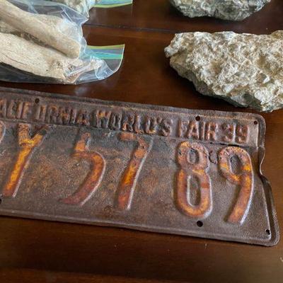 California Worlds Fair metal Plate