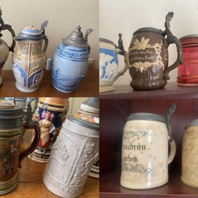 Collection of German Steins
