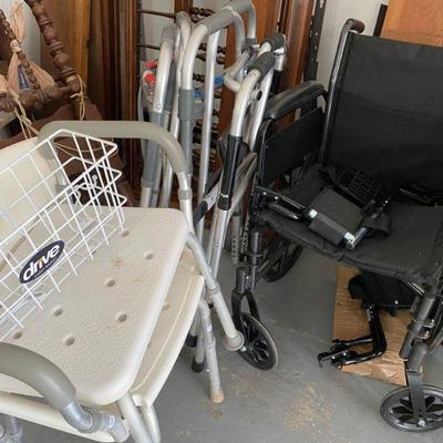 Medical Equipment, shower chair, walkers, wheelchair