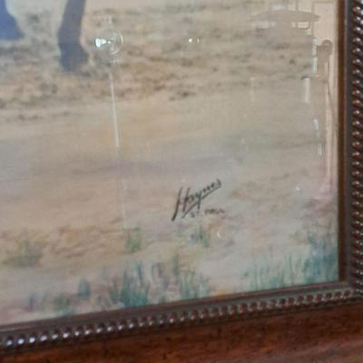 Signature of handcolored photograph
