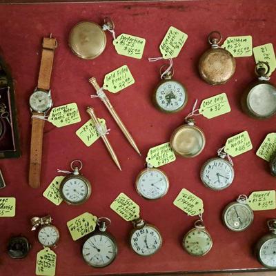 Many old pocketwatches...most still working