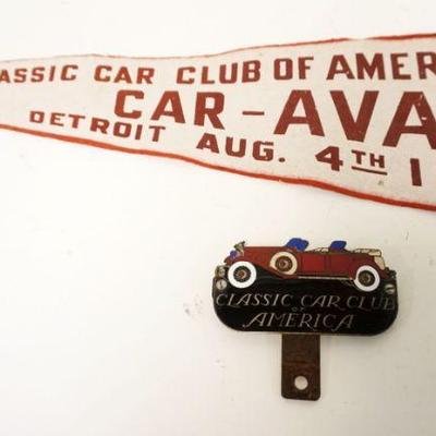 1157	CLASSIC CAR CLUB OF AMERICA PENANT & LICENSE PLATE
