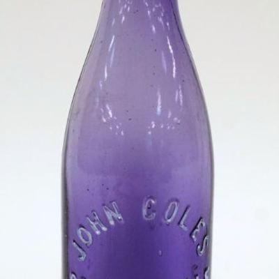 1034	ANTIQUE BOTTLE JOHN COLES, COATESVILLE PA, APPROXIMATELY 9 1/4 IN HIGH
