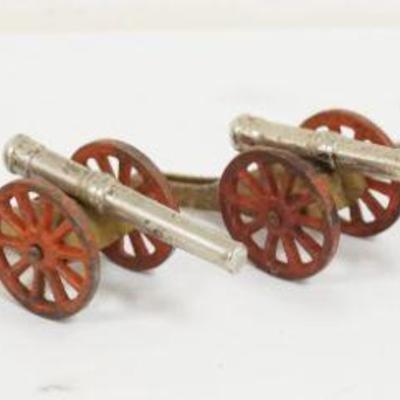 1159	LOT OF 4 ANTIQUE CAST METAL WWI CANNONS, LARGEST APPROXIMATELY 5 IN X 2 IN HIGH
