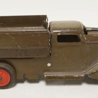 1196	ANTIQUE PRESSED STEEL TRUCK, APPROXIMATELY 11 IN LONG X 3 1/4 IN HIGH
