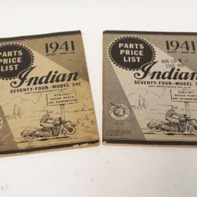 1154	4 INDIAN MOTORCYLE PARTS & ACCESSORIES CATALOGS
