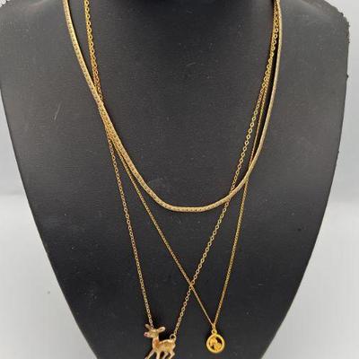 WHT103-3ea 12k Gold Filled Necklaces