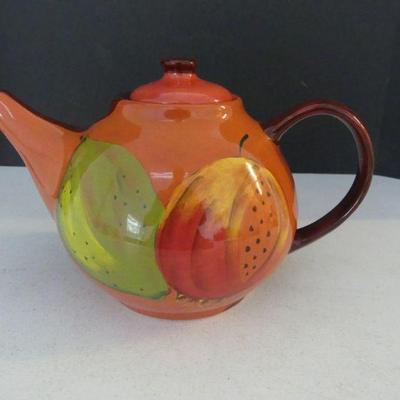 Rommel Nueva for Saparna Large Teapot with Fruit Design