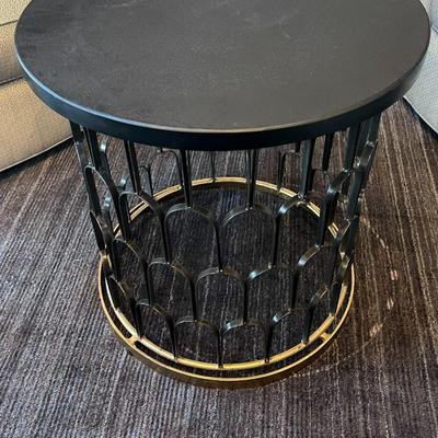 Arteriors Black & Gold Accent Table