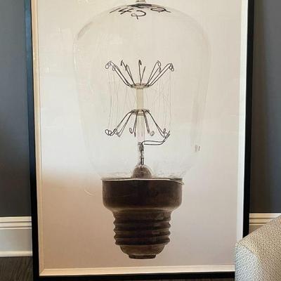 Large Light Bulb Framed Art from Trove