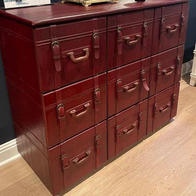 Faux Leather Multi-Drawer Cabinet