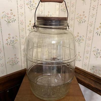 Barrel pickle jar $90