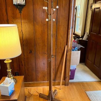 Oak coat rack $75