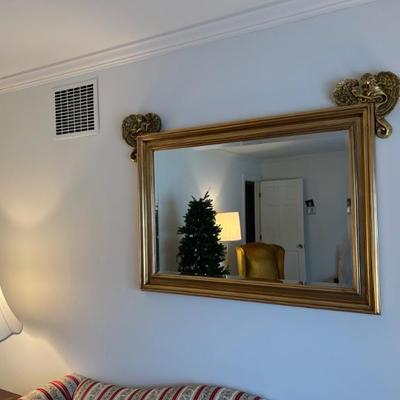Heavy gold mirror $110