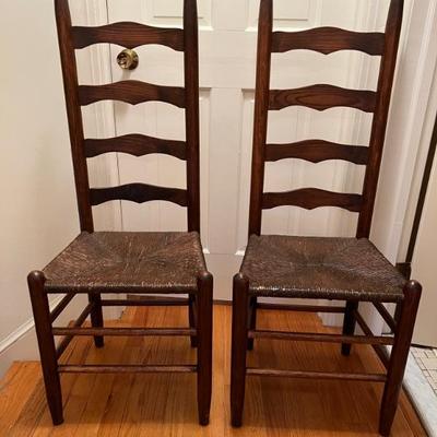 Ladderback chairs with rush bottom $65 each