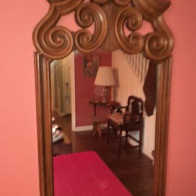 Large wood mirror