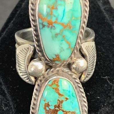Sterling & Turquoise Navajo Style Ring
