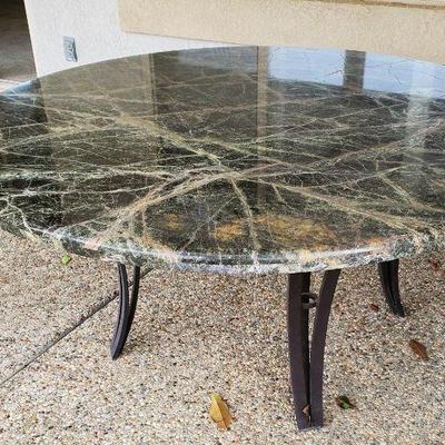 56 inch cast aluminum base round patio table 