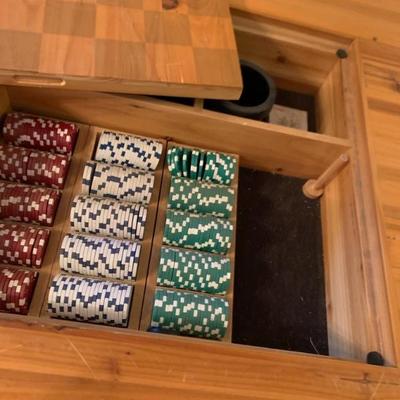 Inside of game table 