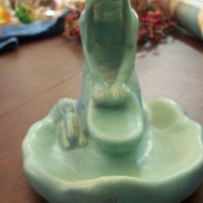 Van Briggle Pottery "Indian Madien Grinding corn" Figurine