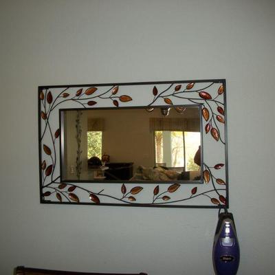 Metal Wall Art framed Mirror