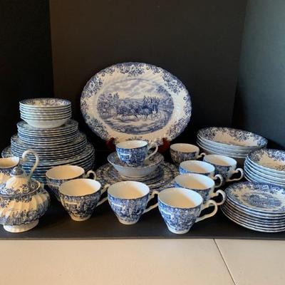 Johnson Brown Ironstone â€œCoaching Scenesâ€ China. Made in England. 