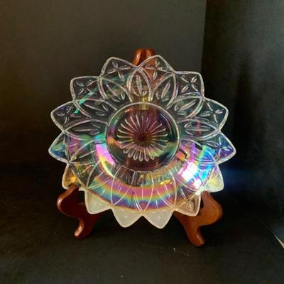 Vintage Carnival Glass Decor Bowel