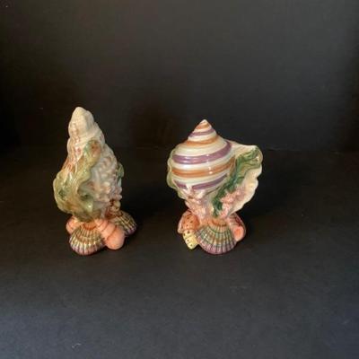 Fitz and Floyd Classic Oceana Shell Salt and Pepper shakers