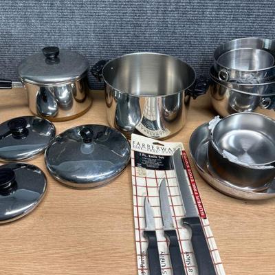Revere ware pots and pans 