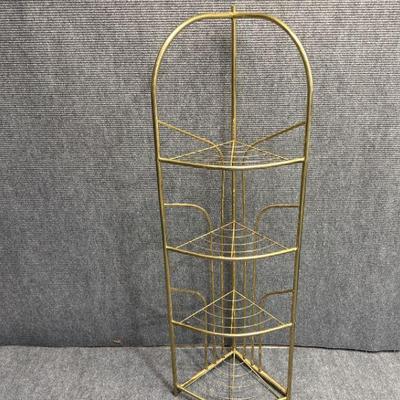 Metal 4 Tier Corner Cabinet 