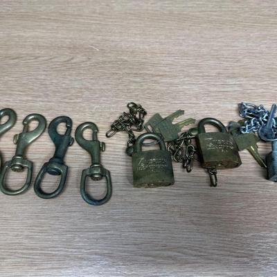 Locks with Keys and Swivel Snap Hooks 