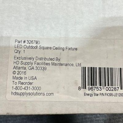 LED Outdoor Square Ceiling Fixture 