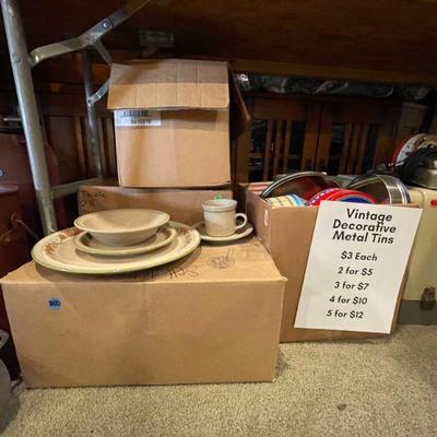 A complete 12-place dinner set with extras. Entire collection is priced at $100.
